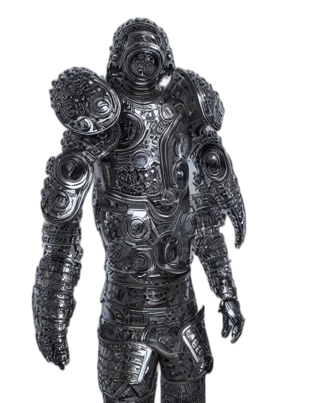 robot, staff, sword, mask transparent PNG cut-out