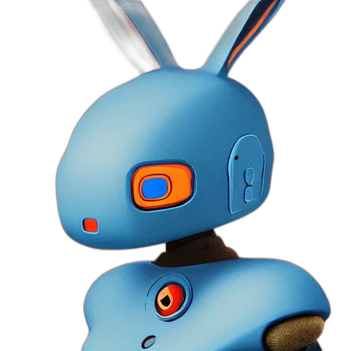 robot, staff, animal, 3d render transparent PNG cut-out