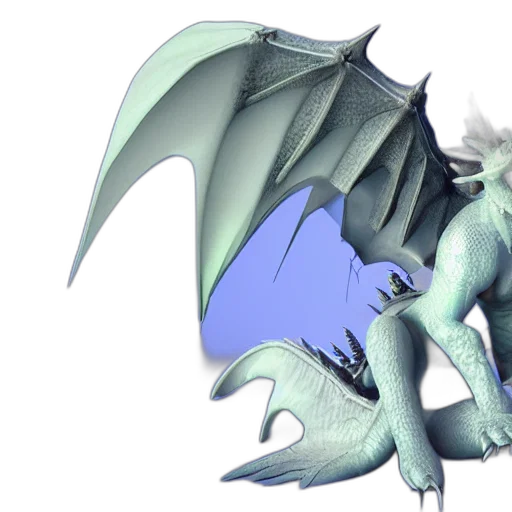 dragon, creature, 3d render, concept art transparent PNG cut-out
