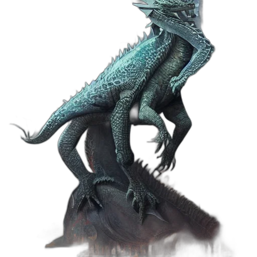 dragon, creature, animal, staff transparent PNG cut-out