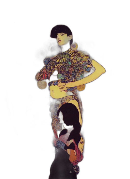 dress, concept art, pixel art, comic book art transparent PNG cut-out