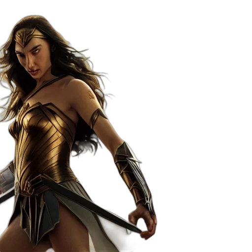 comic book art, concept art, gal, gadot transparent PNG cut-out