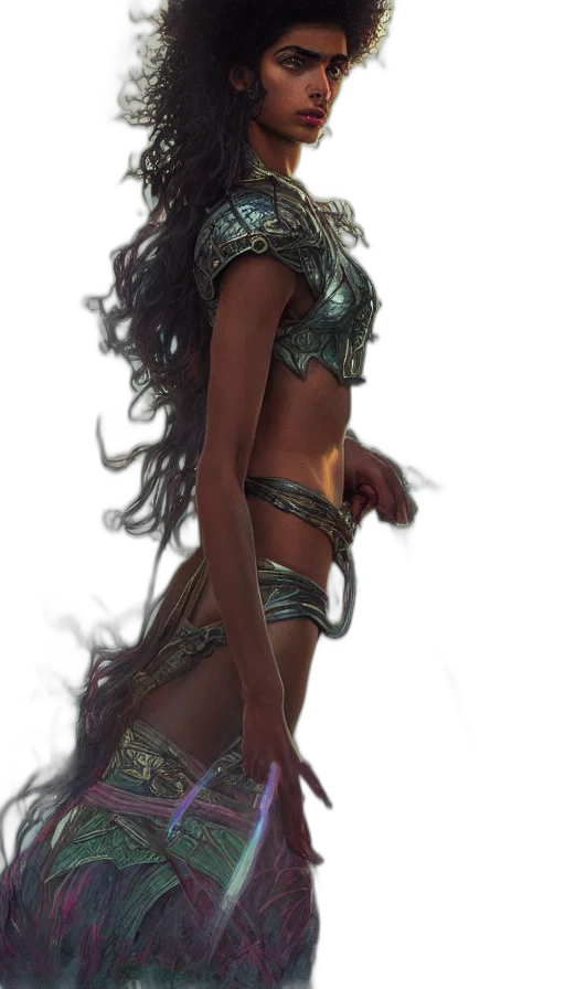 dress, staff, fantasy art, concept art transparent PNG cut-out
