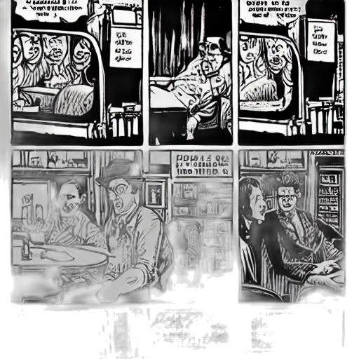 comic book art, cartoon, city street, robert transparent PNG cut-out
