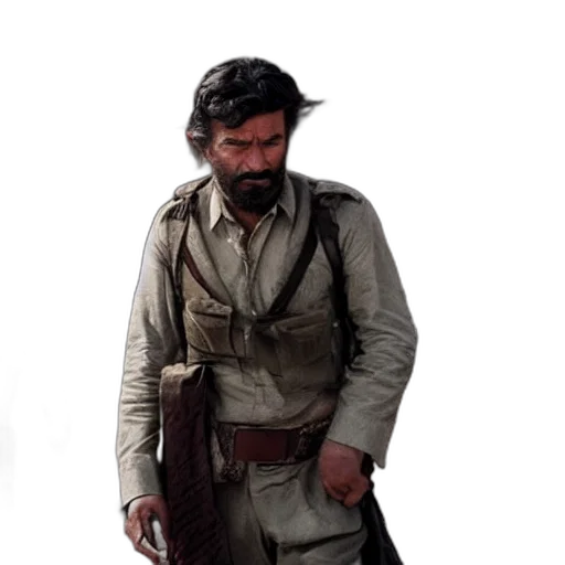 jacket, staff, sword, concept art transparent PNG cut-out
