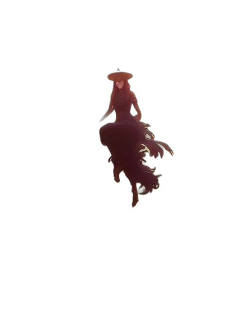 hat, crown, hair, staff transparent PNG cut-out