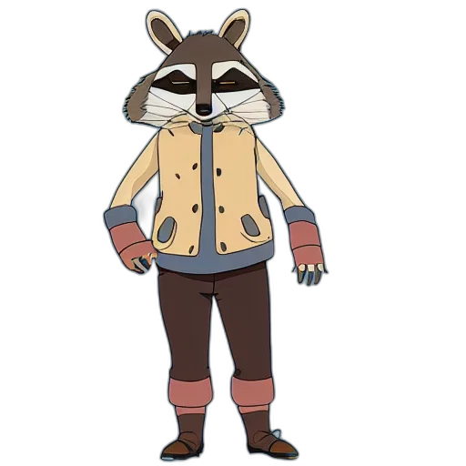 jacket, animal, creature, staff transparent PNG cut-out