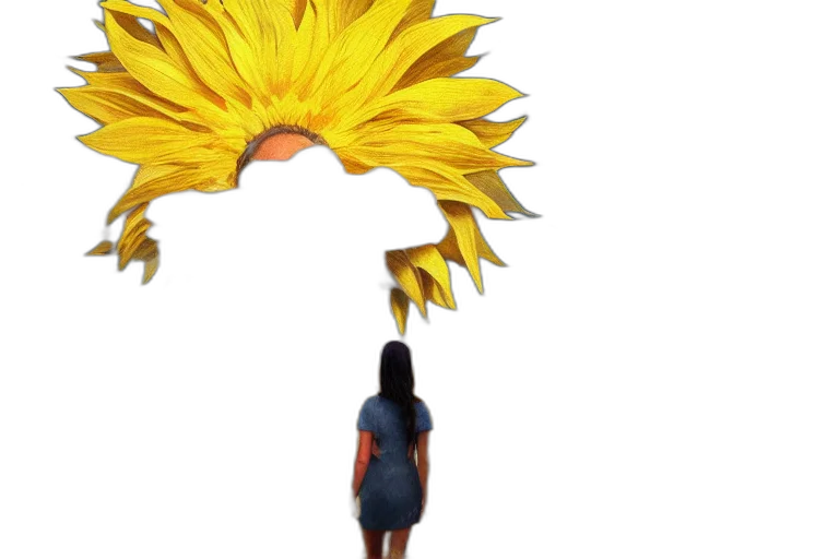 hair, umbrella, dress, flower transparent PNG cut-out