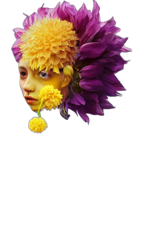 flower, crown, mask, face transparent PNG cut-out