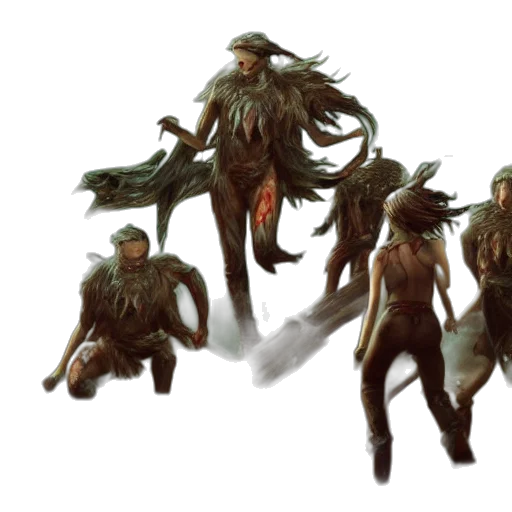 creature, staff, concept art, fantasy art transparent PNG cut-out