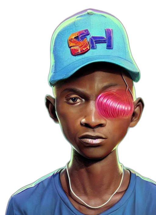 face, hat, weapon, concept art transparent PNG cut-out