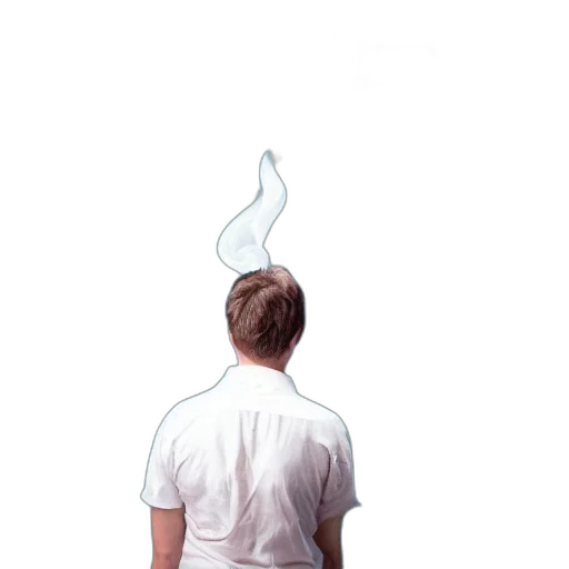 staff, jacket, hair, mask transparent PNG cut-out