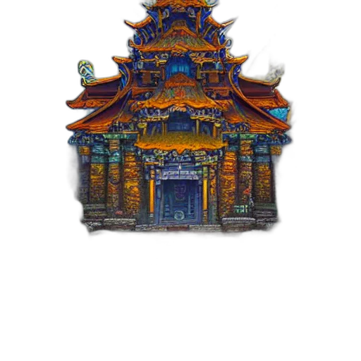 building, dragon, crown, staff transparent PNG cut-out