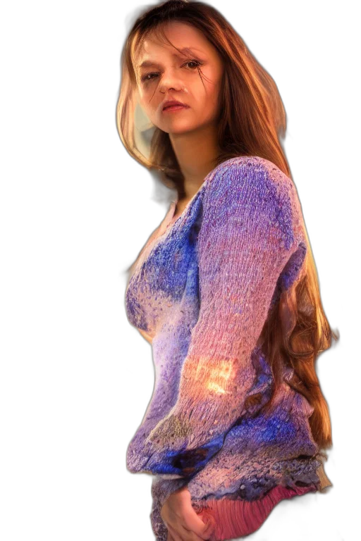 dress, jacket, hair, face transparent PNG cut-out