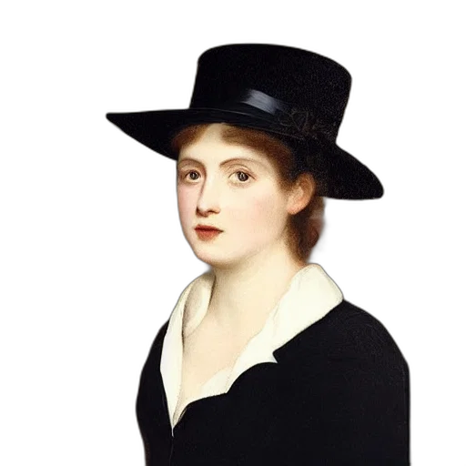 hat, face, staff, dress transparent PNG cut-out