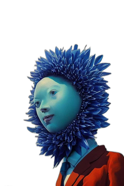 robot, mask, flower, crown transparent PNG cut-out