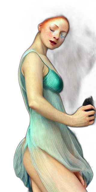 dress, staff, face, jewelry transparent PNG cut-out