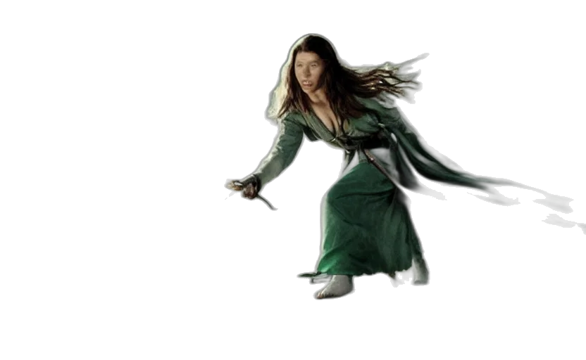 dress, sword, dragon, hair transparent PNG cut-out