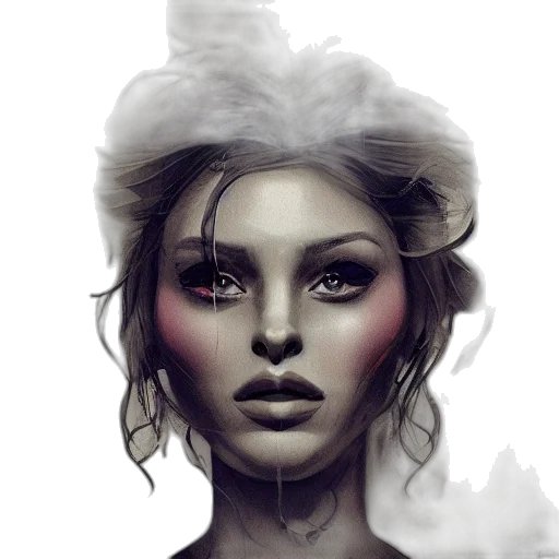 face, mask, crown, fantasy art transparent PNG cut-out