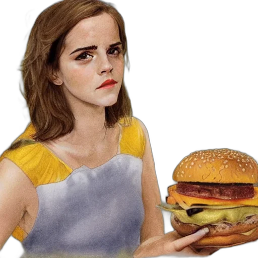 food, dress, face, photorealistic transparent PNG cut-out