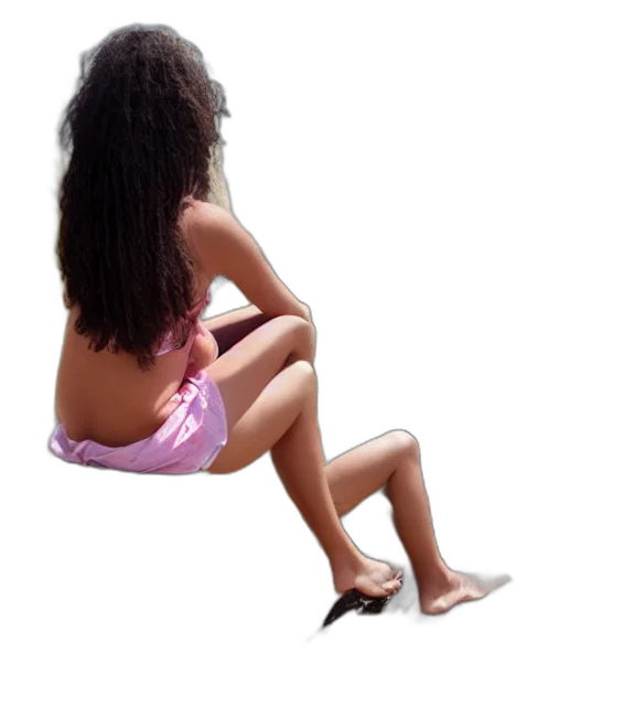 hair, dress, creature, shoes transparent PNG cut-out