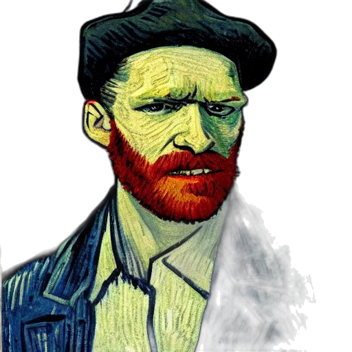 hat, face, jacket, watercolor transparent PNG cut-out