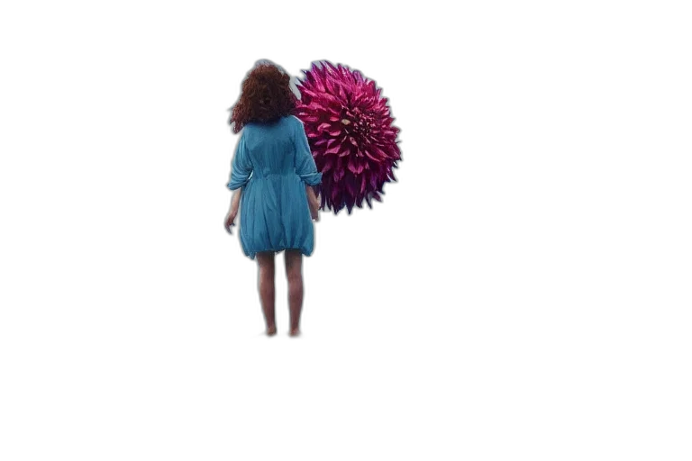 umbrella, hair, dress, flower transparent PNG cut-out