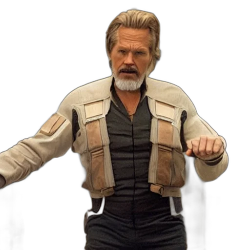 jacket, 3d render, jeff, bridges transparent PNG cut-out