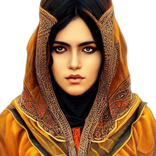 face, jacket, staff, jewelry transparent PNG cut-out
