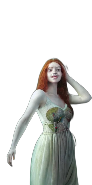 dress, jewelry, robot, creature transparent PNG cut-out