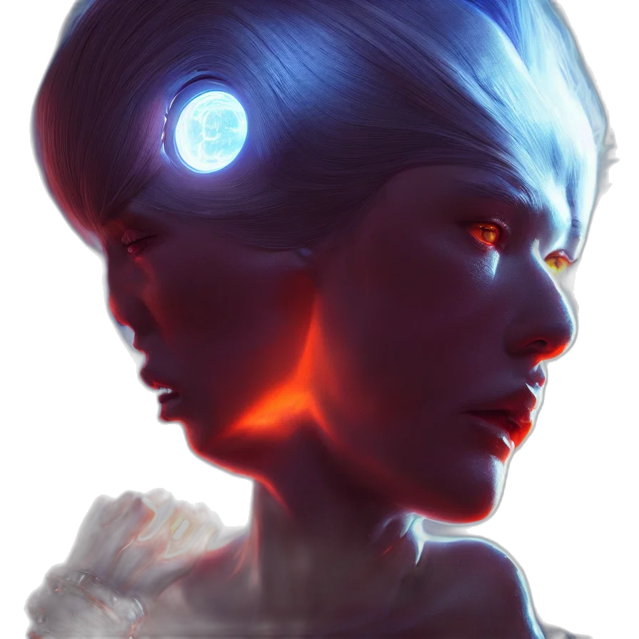 face, robot, mask, crown transparent PNG cut-out