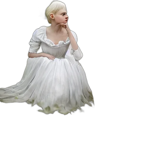 dress, creature, concept art, 3d render transparent PNG cut-out