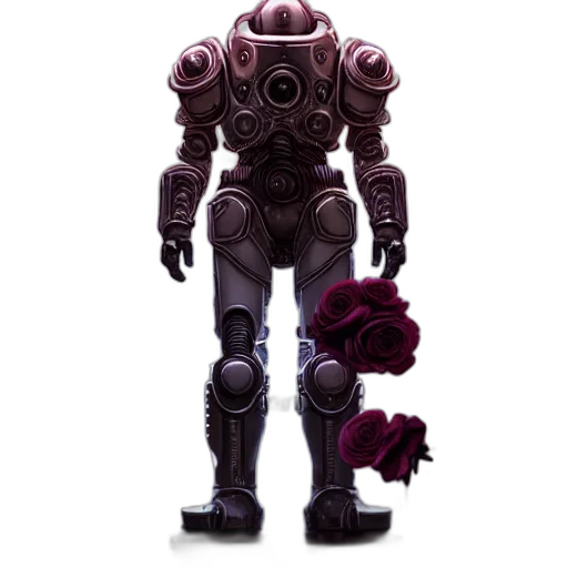 robot, flower, creature, weapon transparent PNG cut-out