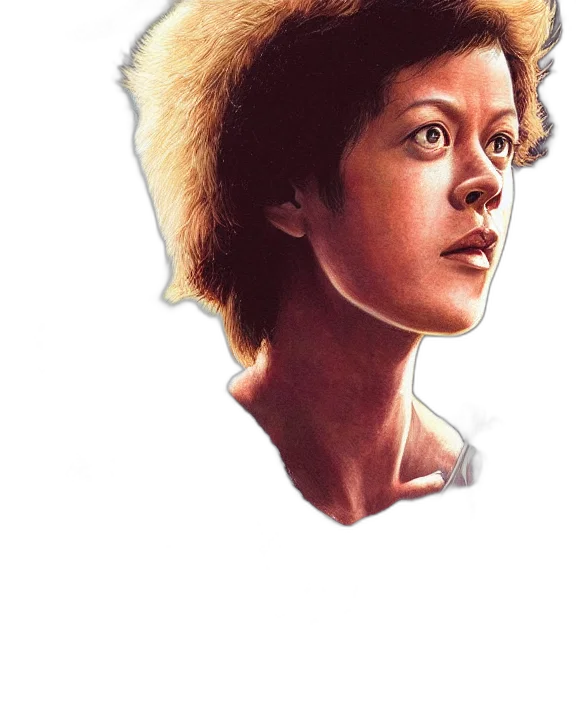 face, hair, mask, creature transparent PNG cut-out
