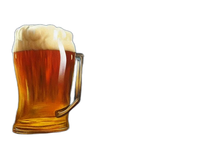 crown, photorealistic, 3d render, beer transparent PNG cut-out