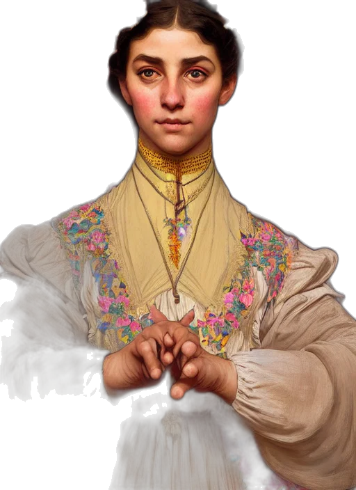 staff, face, jacket, dress transparent PNG cut-out