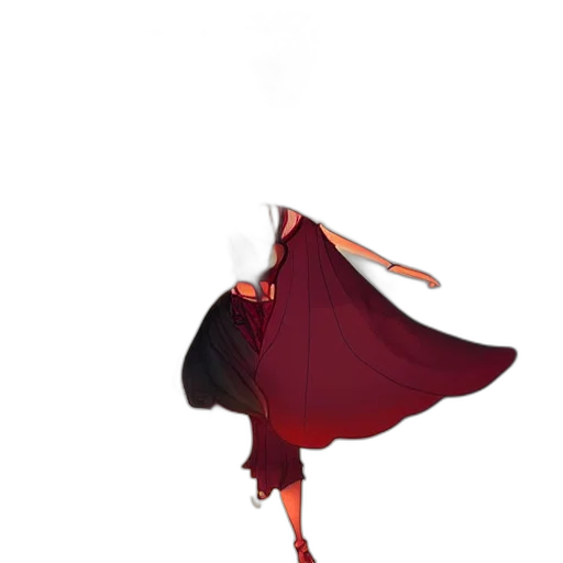 dress, umbrella, staff, mask transparent PNG cut-out