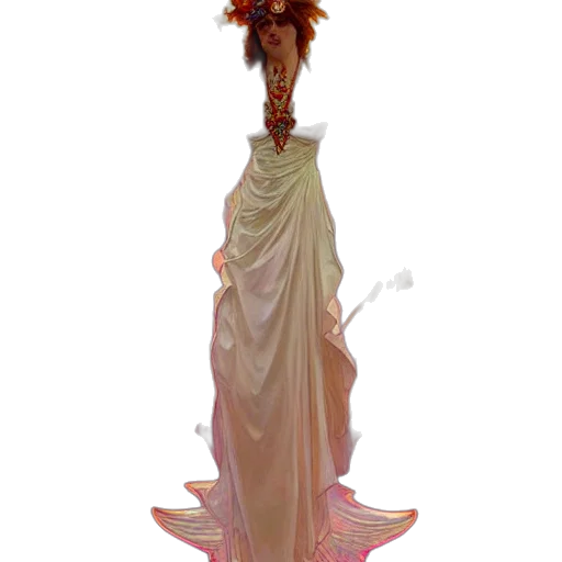 dress, staff, crown, jewelry transparent PNG cut-out
