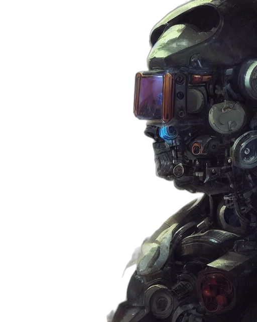 robot, face, mask, weapon transparent PNG cut-out