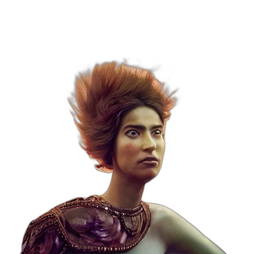 hair, face, crown, creature transparent PNG cut-out