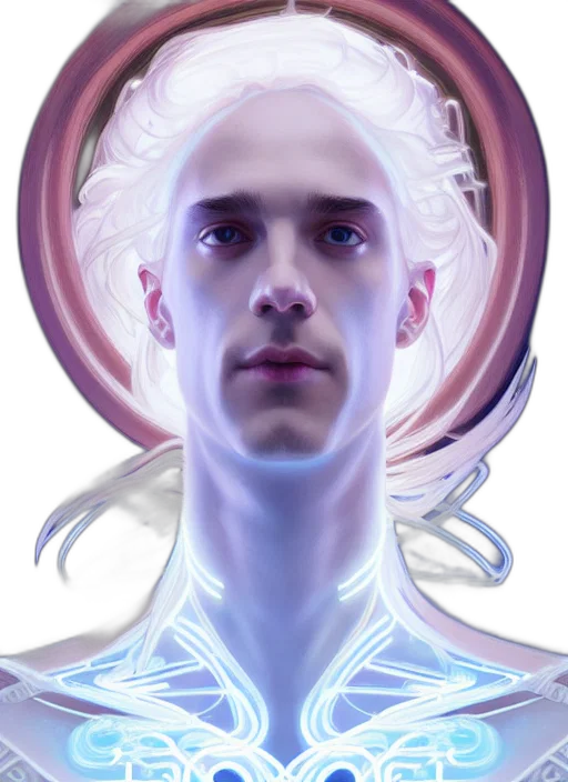 face, robot, creature, hair transparent PNG cut-out