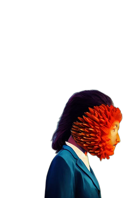 hair, mask, crown, face transparent PNG cut-out