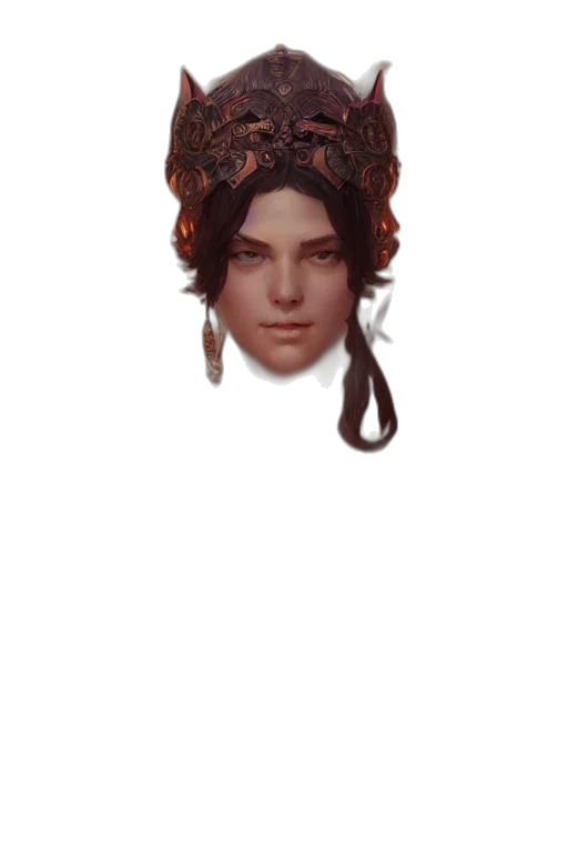 crown, face, hair, hat transparent PNG cut-out
