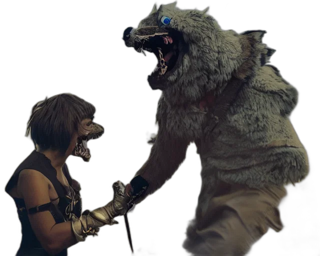 creature, animal, staff, mask transparent PNG cut-out