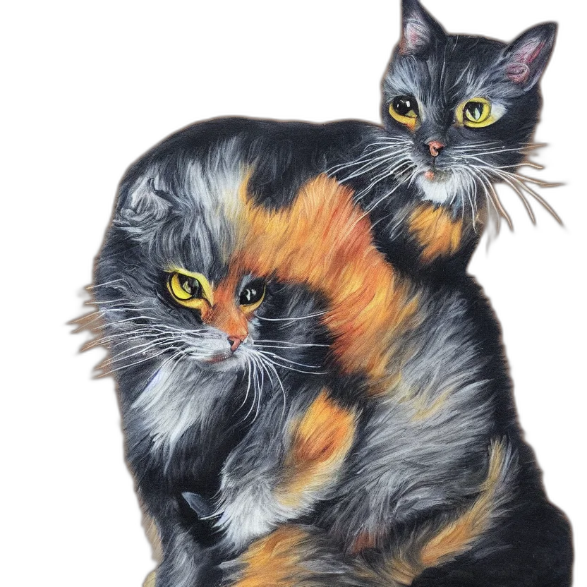 animal, creature, photorealistic, oil painting transparent PNG cut-out