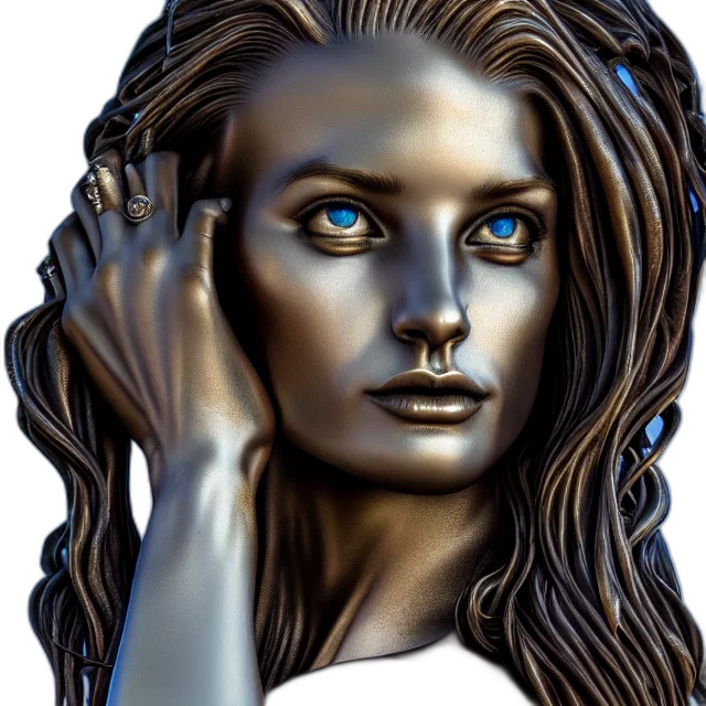 jewelry, face, mask, hair transparent PNG cut-out
