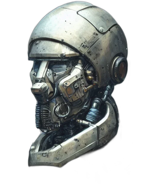 robot, mask, face, weapon transparent PNG cut-out