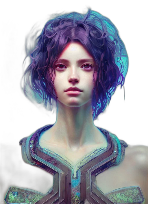 face, robot, crown, hair transparent PNG cut-out