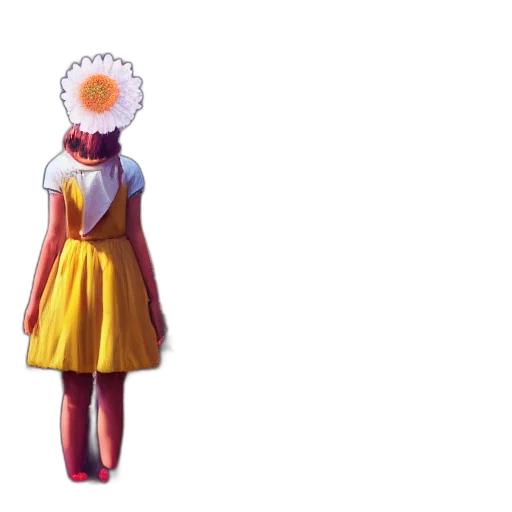 dress, flower, mask, staff transparent PNG cut-out