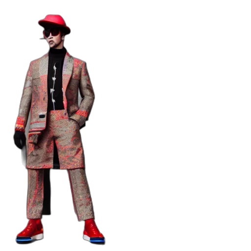 jacket, concept art, 3d render, pixel art transparent PNG cut-out